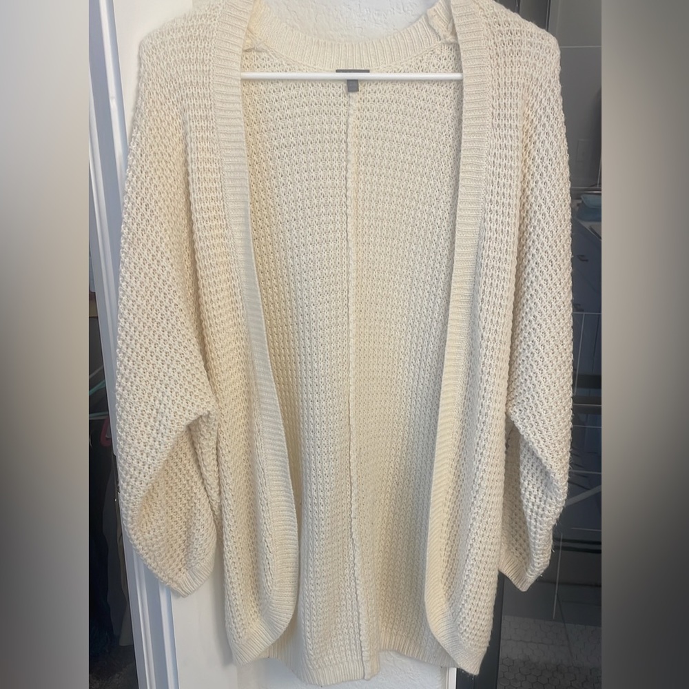 cream cardigan - oversized